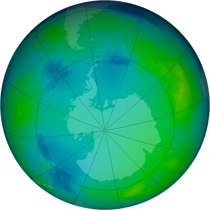 Ozone Map 1992-07-15